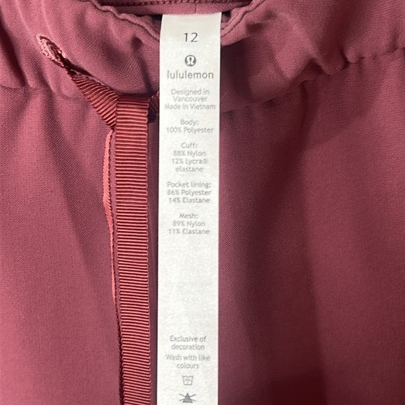 Lululemon On The Fly Jogger Misty Merlot Size 12 - Picture 10 of 16